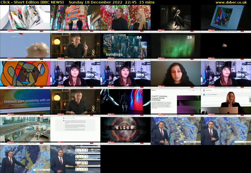 Click - Short Edition (BBC NEWS) Sunday 18 December 2022 22:45 - 23:00