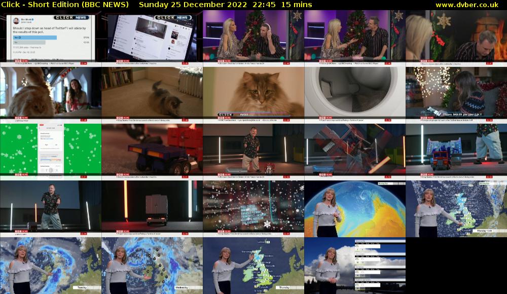 Click - Short Edition (BBC NEWS) Sunday 25 December 2022 22:45 - 23:00