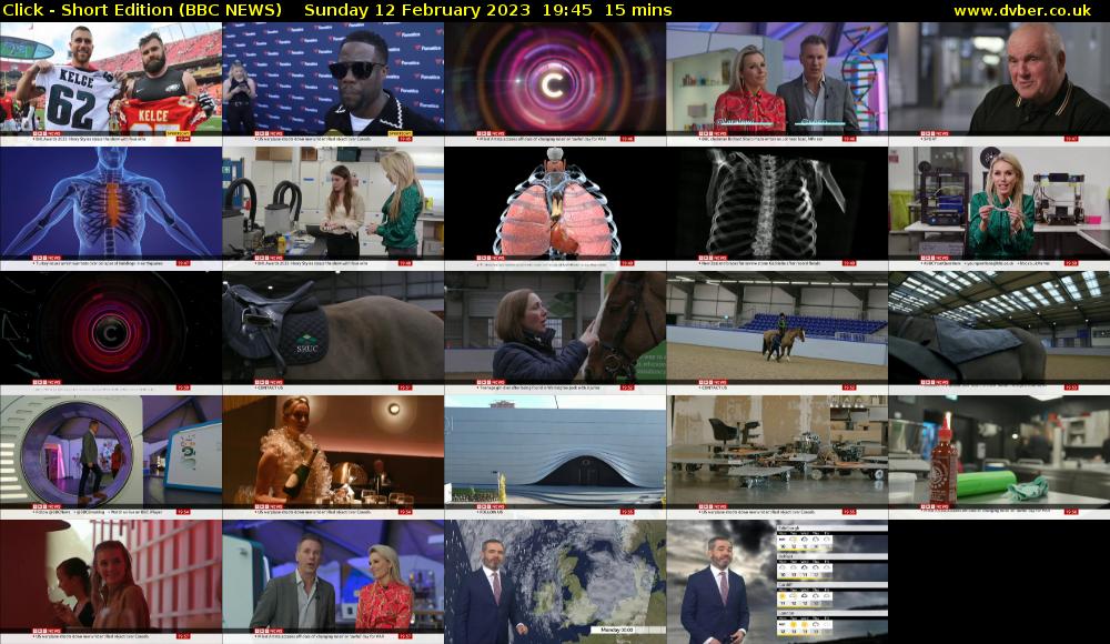 Click - Short Edition (BBC NEWS) Sunday 12 February 2023 19:45 - 20:00