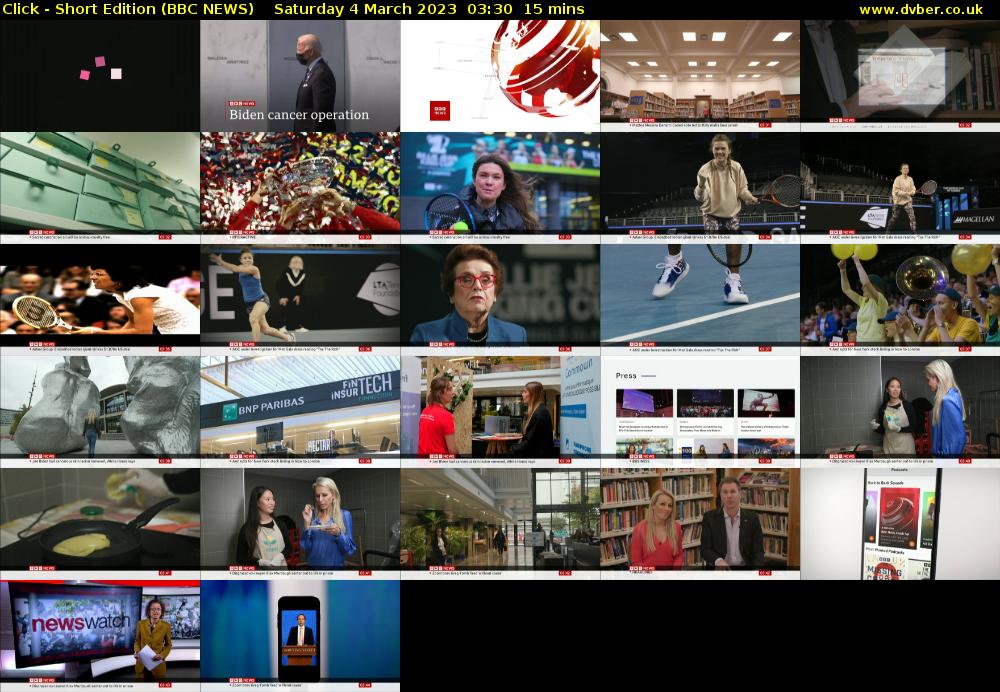 Click - Short Edition (BBC NEWS) Saturday 4 March 2023 03:30 - 03:45