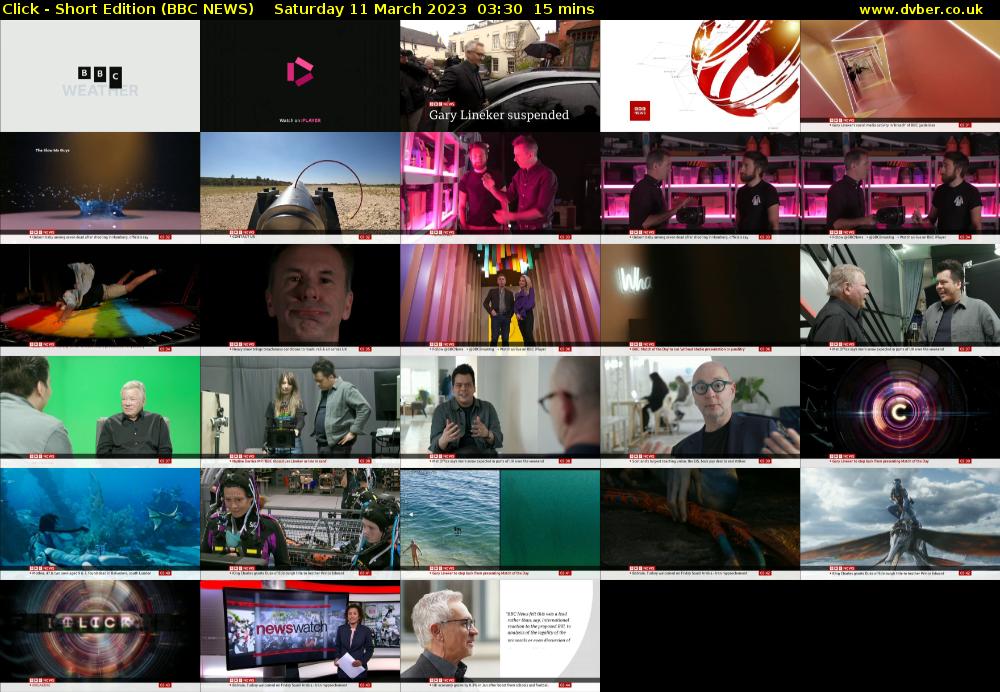 Click - Short Edition (BBC NEWS) Saturday 11 March 2023 03:30 - 03:45