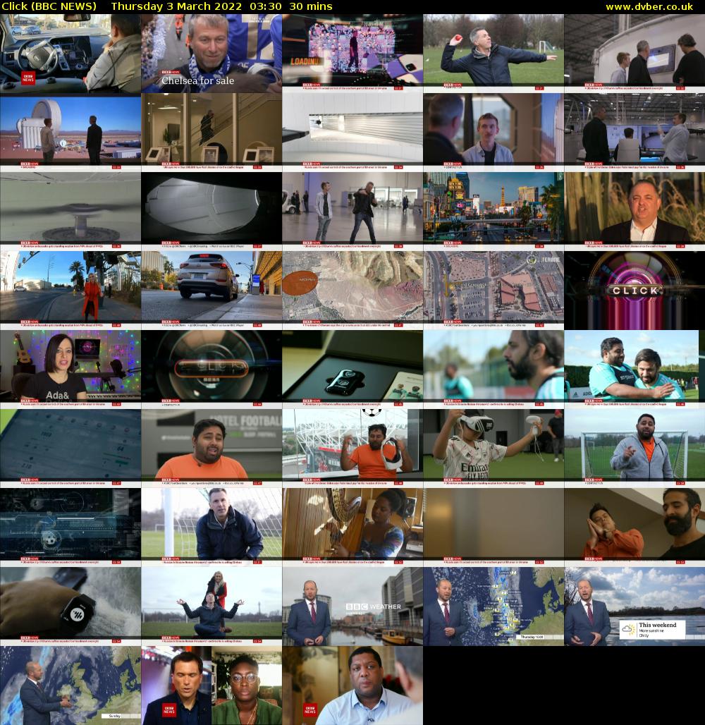 Click (BBC NEWS) Thursday 3 March 2022 03:30 - 04:00