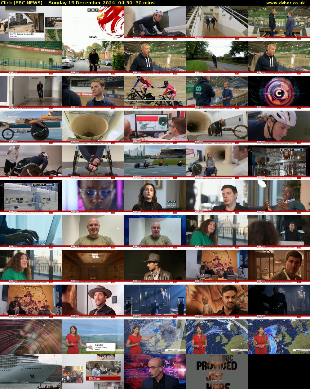 Click (BBC NEWS) Sunday 15 December 2024 04:30 - 05:00