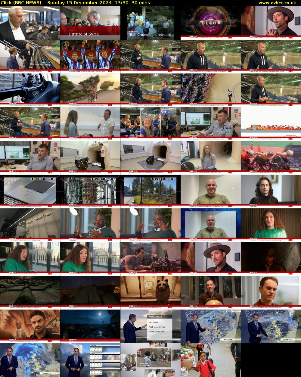 Click (BBC NEWS) Sunday 15 December 2024 13:30 - 14:00
