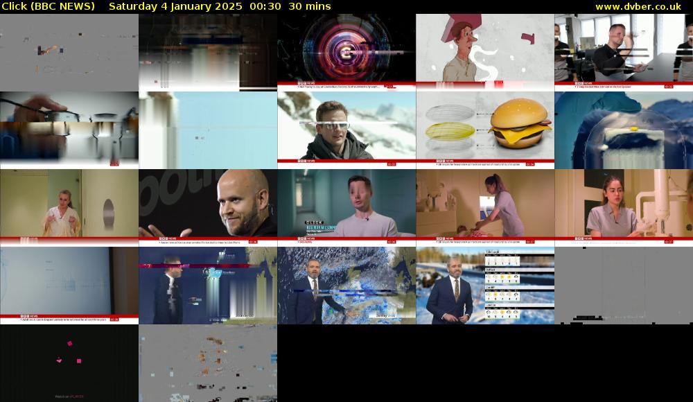 Click (BBC NEWS) Saturday 4 January 2025 00:30 - 01:00