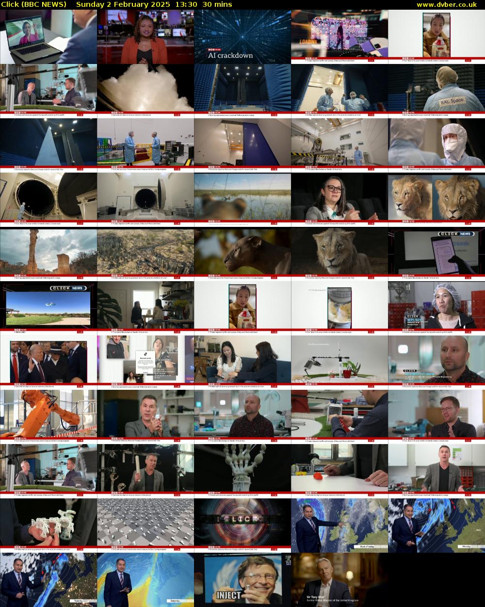 Click (BBC NEWS) Sunday 2 February 2025 13:30 - 14:00
