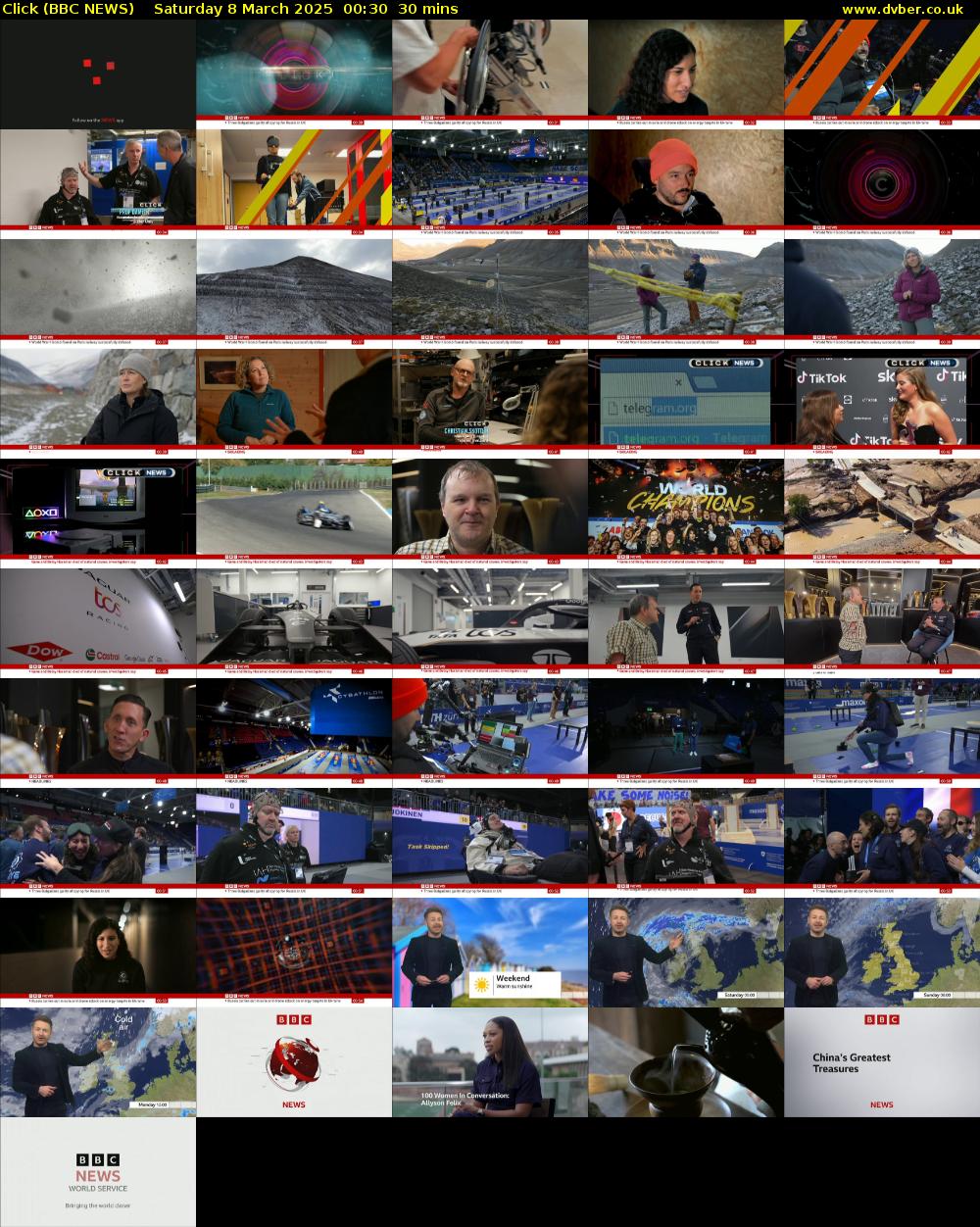 Click (BBC NEWS) Saturday 8 March 2025 00:30 - 01:00