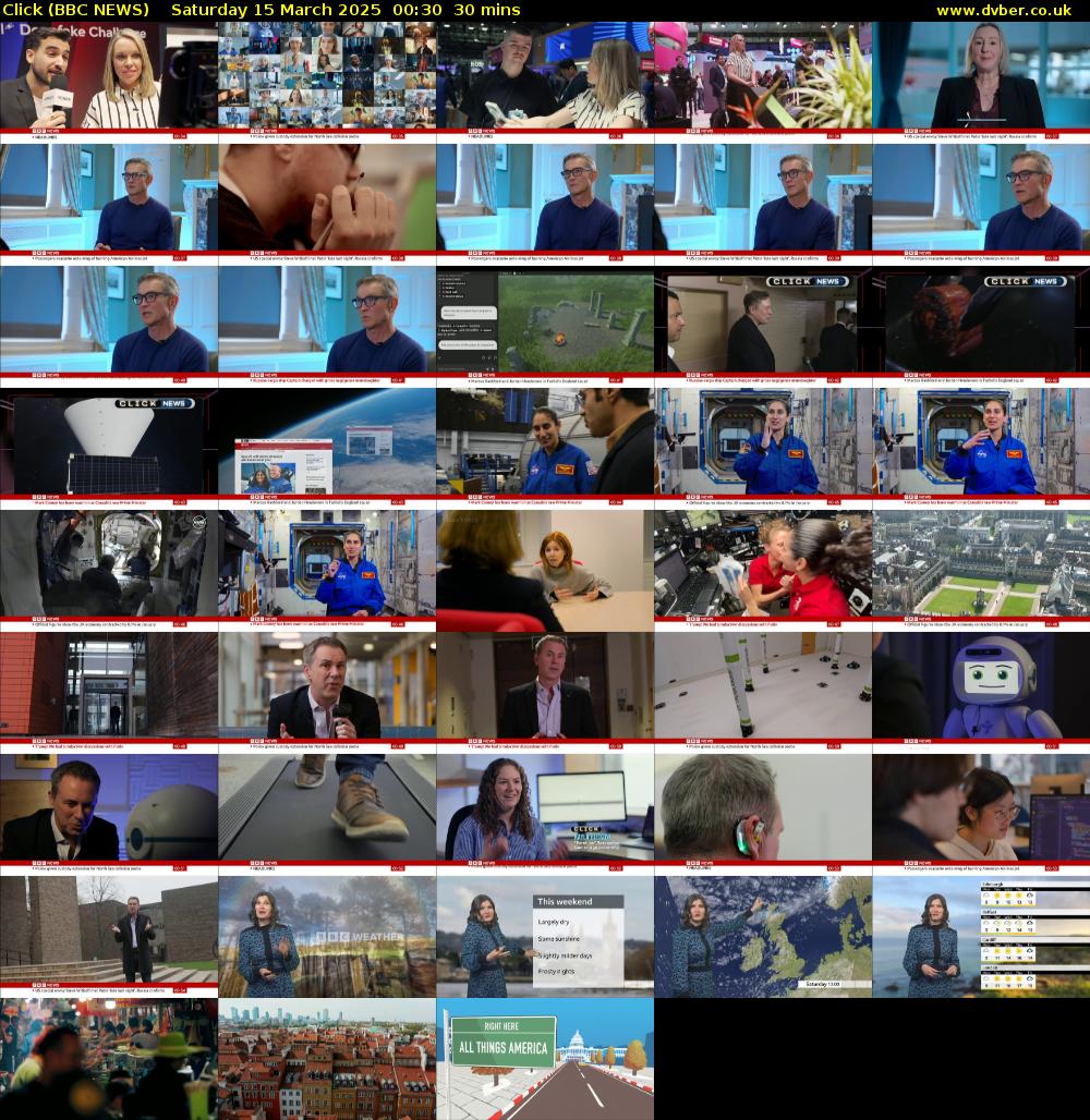 Click (BBC NEWS) Saturday 15 March 2025 00:30 - 01:00