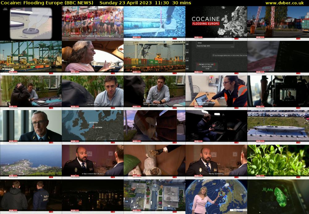 Cocaine: Flooding Europe (BBC NEWS) Sunday 23 April 2023 11:30 - 12:00