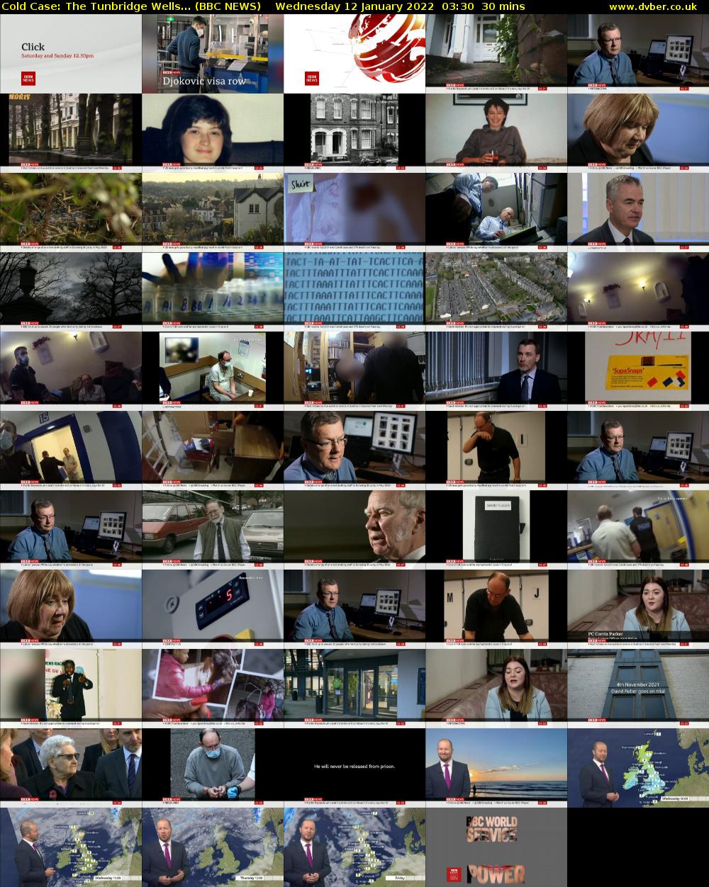 Cold Case: The Tunbridge Wells... (BBC NEWS) Wednesday 12 January 2022 03:30 - 04:00