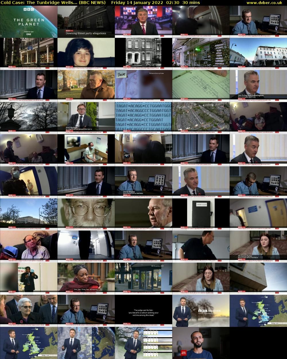 Cold Case: The Tunbridge Wells... (BBC NEWS) Friday 14 January 2022 02:30 - 03:00