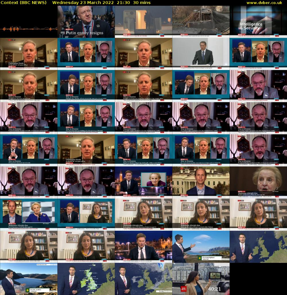 Context (BBC NEWS) Wednesday 23 March 2022 21:30 - 22:00