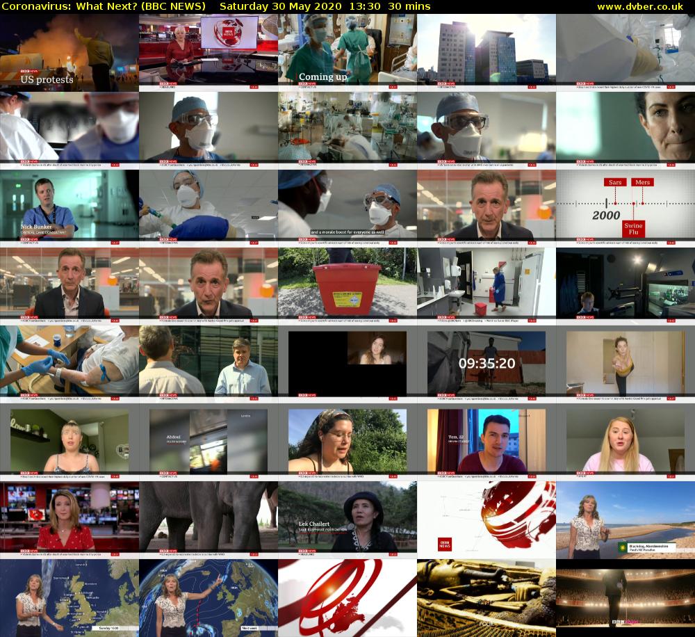 Coronavirus: What Next? (BBC NEWS) Saturday 30 May 2020 13:30 - 14:00