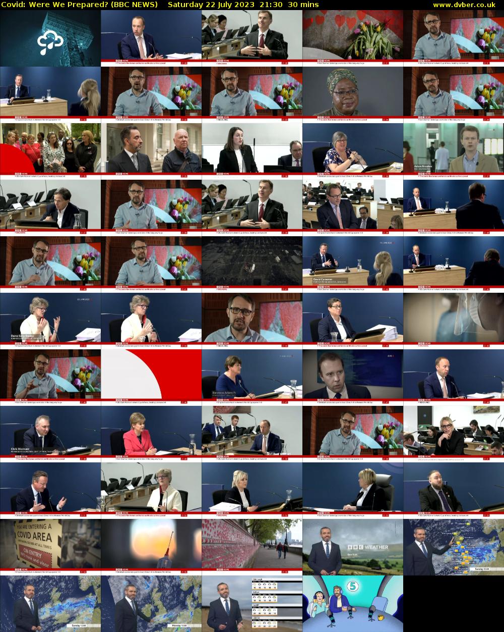 Covid: Were We Prepared? (BBC NEWS) Saturday 22 July 2023 21:30 - 22:00