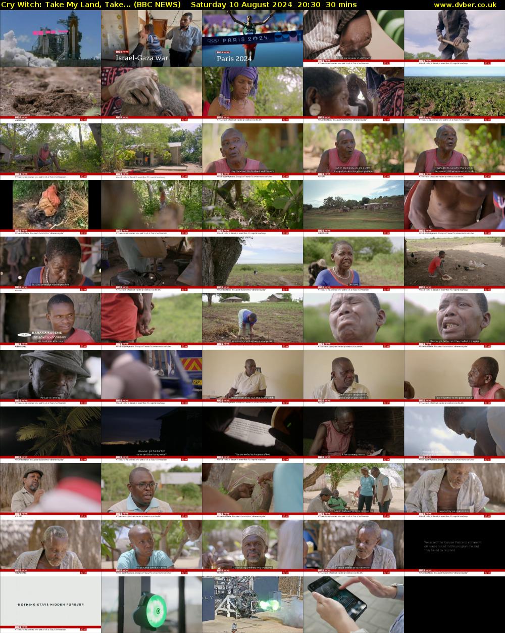 Cry Witch: Take My Land, Take... (BBC NEWS) Saturday 10 August 2024 20:30 - 21:00