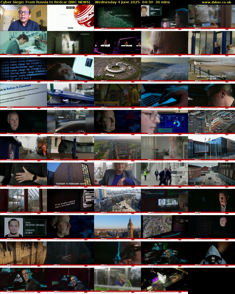 Cyber Siege: From Russia to Redcar (BBC NEWS) Wednesday 4 June 2025 04:30 - 05:00