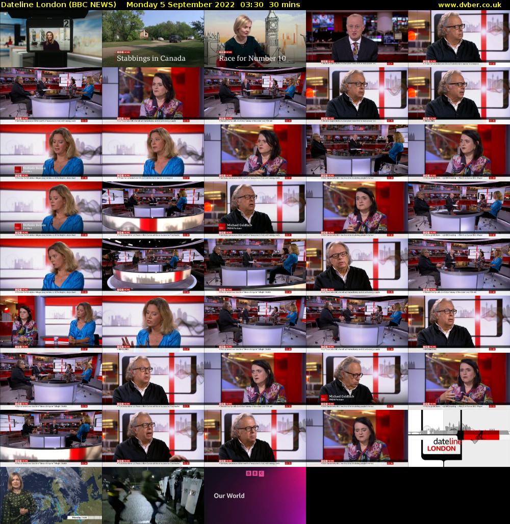 Dateline London (BBC NEWS) Monday 5 September 2022 03:30 - 04:00