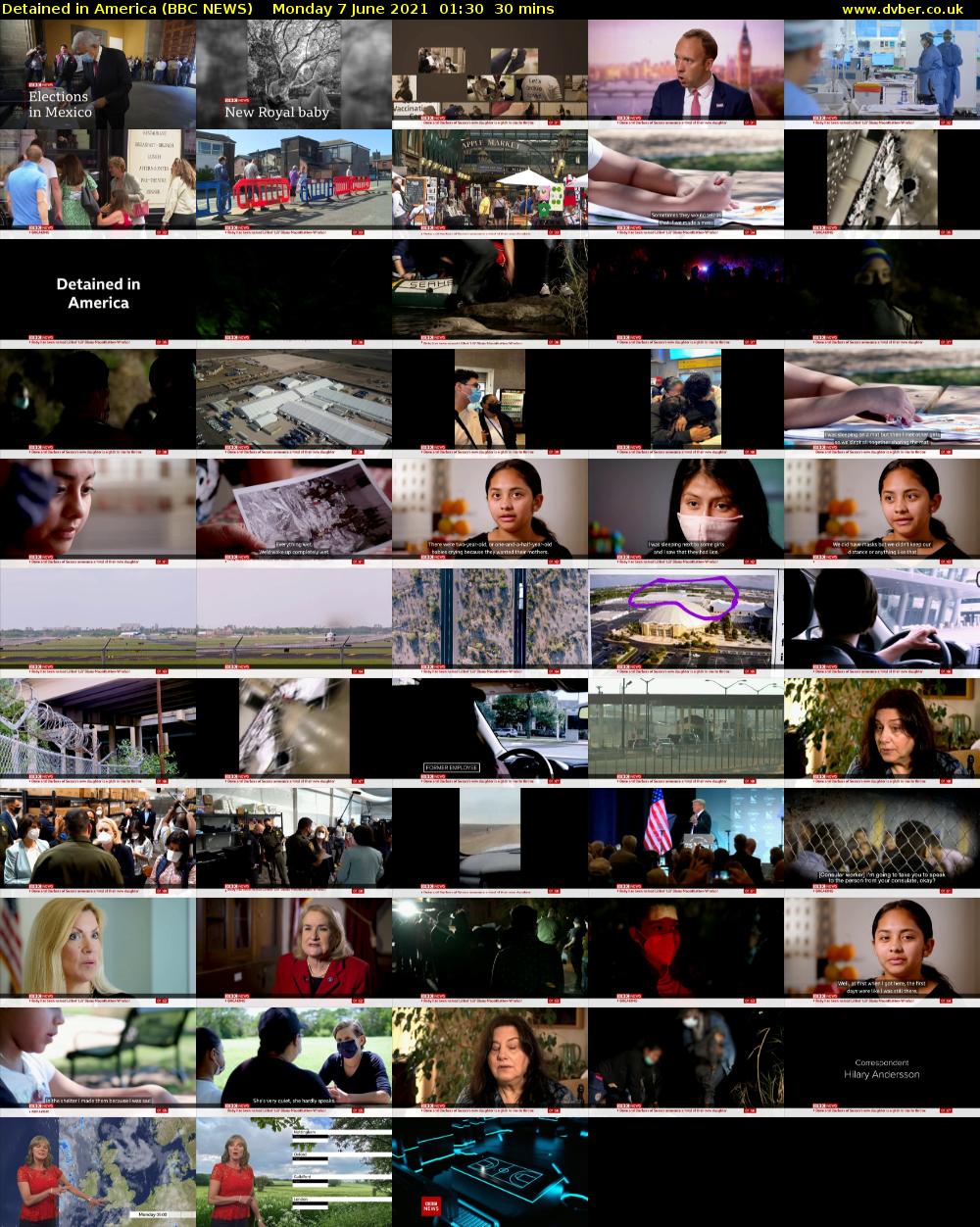 Detained in America (BBC NEWS) Monday 7 June 2021 01:30 - 02:00