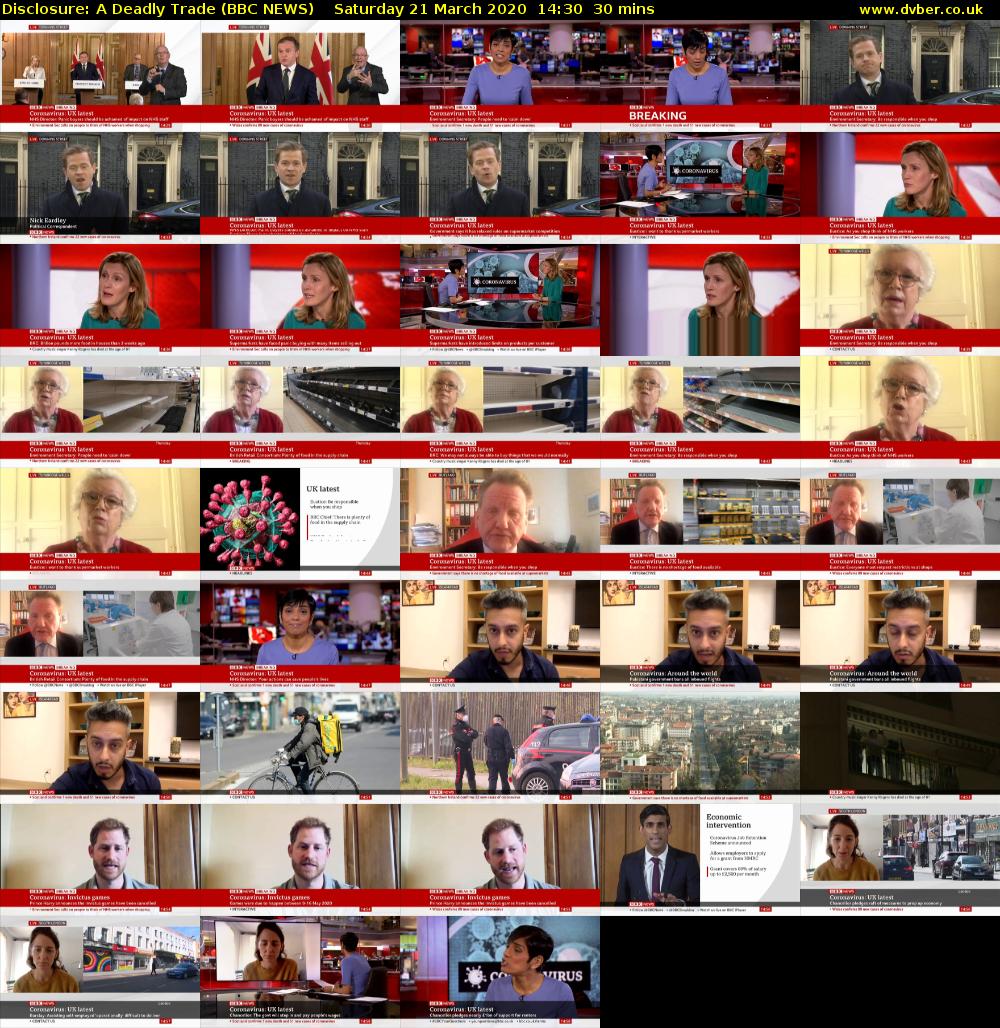 Disclosure: A Deadly Trade (BBC NEWS) Saturday 21 March 2020 14:30 - 15:00
