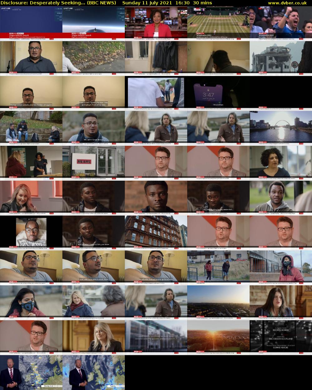 Disclosure: Desperately Seeking... (BBC NEWS) Sunday 11 July 2021 16:30 - 17:00