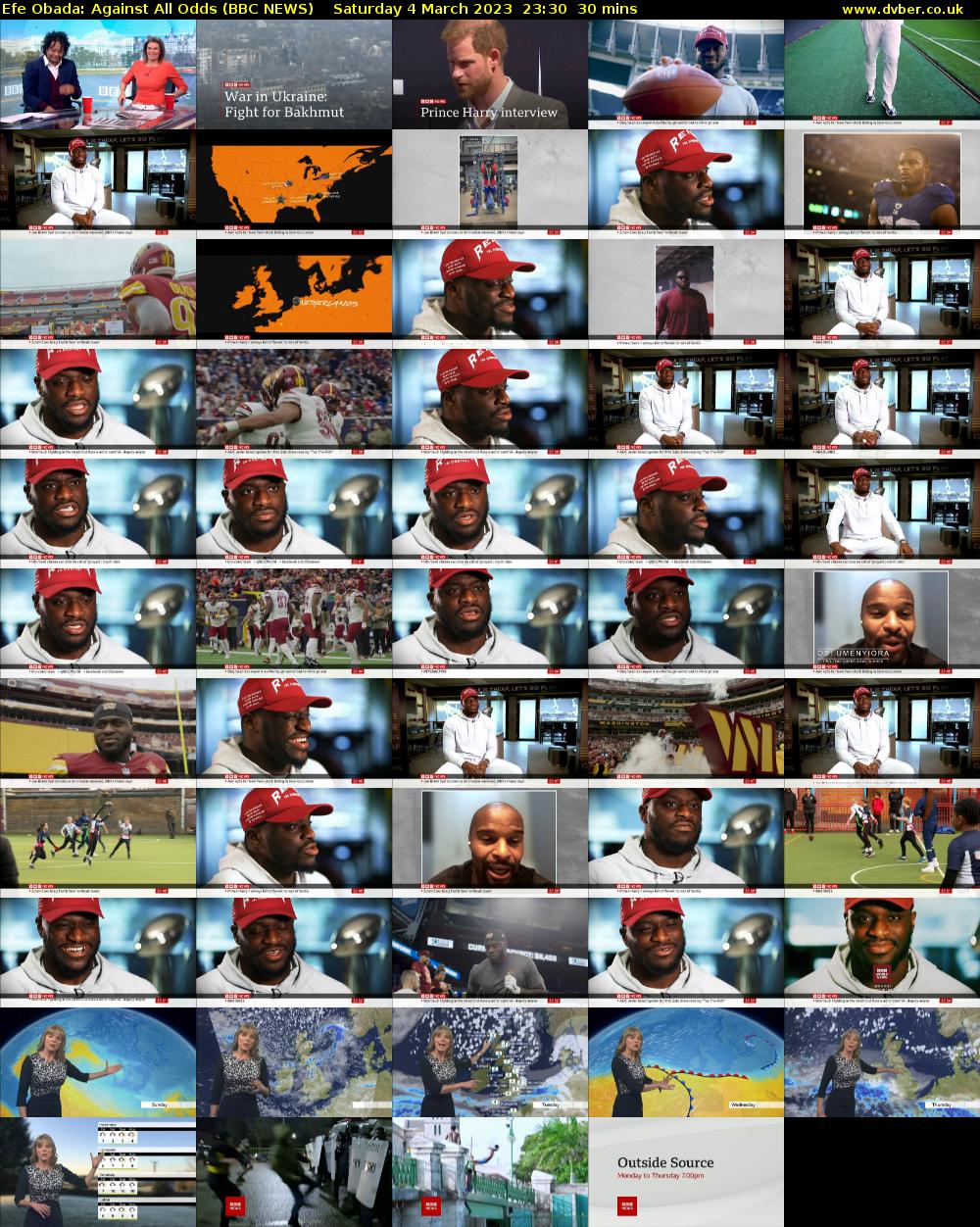 Efe Obada: Against All Odds (BBC NEWS) Saturday 4 March 2023 23:30 - 00:00