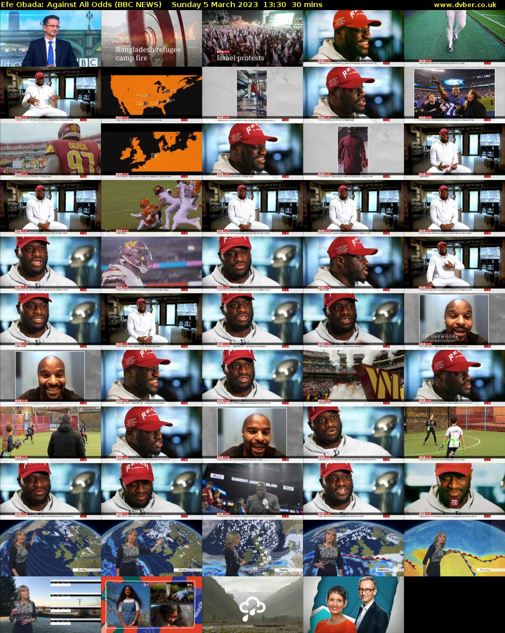 Efe Obada: Against All Odds (BBC NEWS) Sunday 5 March 2023 13:30 - 14:00