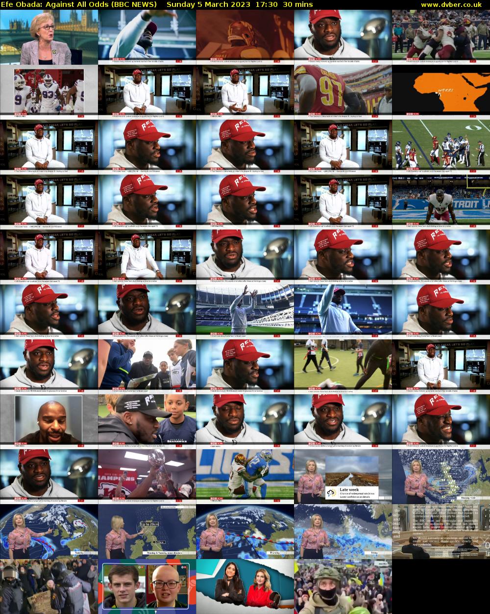 Efe Obada: Against All Odds (BBC NEWS) Sunday 5 March 2023 17:30 - 18:00