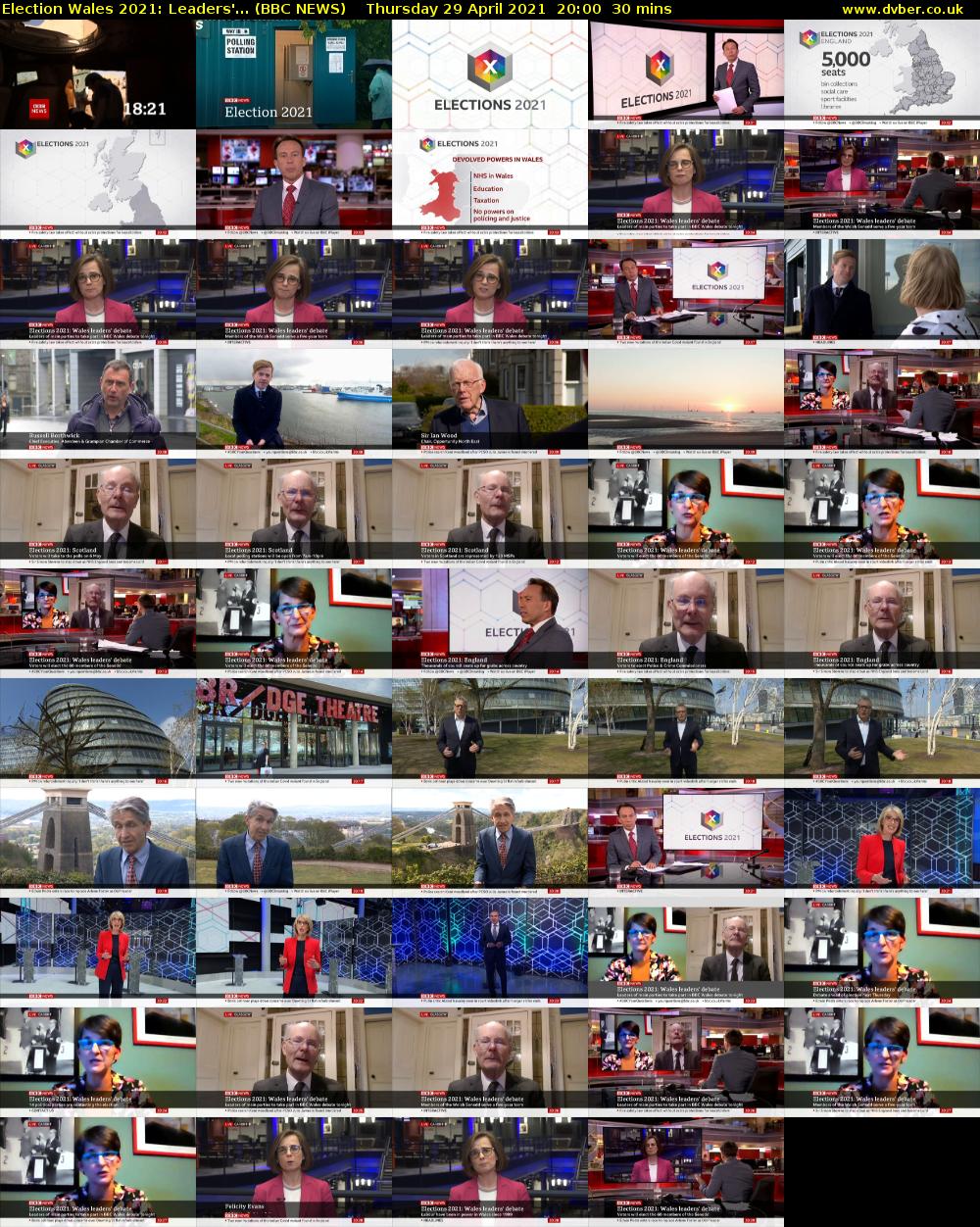 Election Wales 2021: Leaders'... (BBC NEWS) Thursday 29 April 2021 20:00 - 20:30