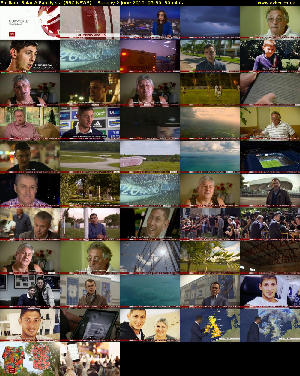 Emiliano Sala: A Familys... (BBC NEWS) Sunday 2 June 2019 05:30 - 06:00