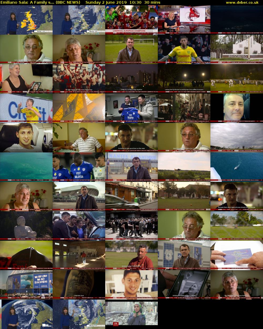 Emiliano Sala: A Familys... (BBC NEWS) Sunday 2 June 2019 10:30 - 11:00