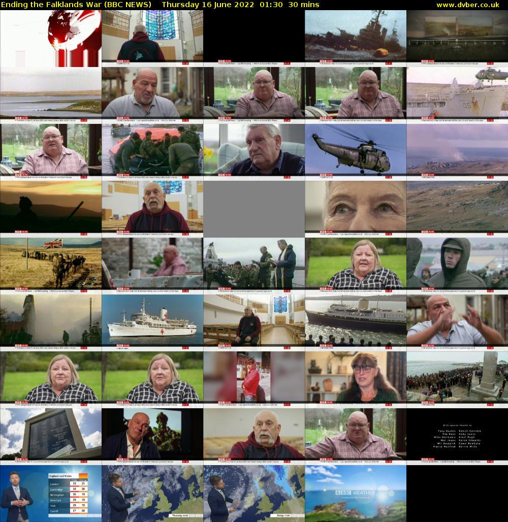 Ending the Falklands War (BBC NEWS) Thursday 16 June 2022 01:30 - 02:00