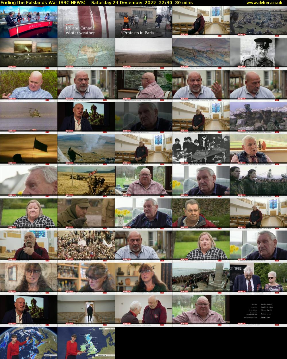 Ending the Falklands War (BBC NEWS) Saturday 24 December 2022 22:30 - 23:00