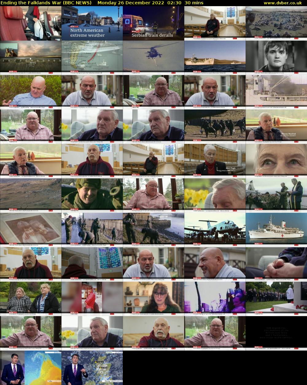 Ending the Falklands War (BBC NEWS) Monday 26 December 2022 02:30 - 03:00