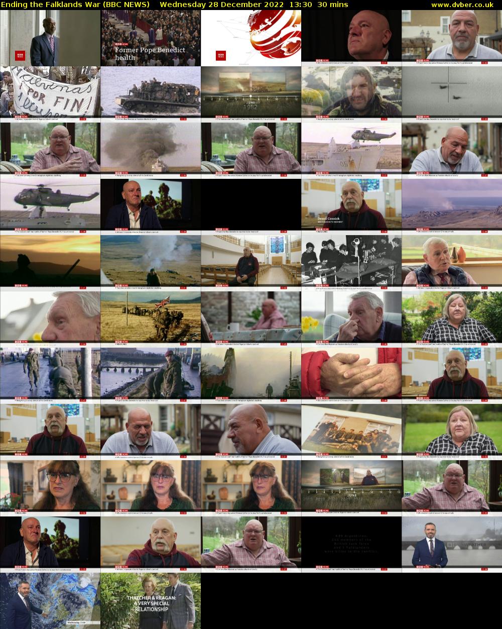 Ending the Falklands War (BBC NEWS) Wednesday 28 December 2022 13:30 - 14:00