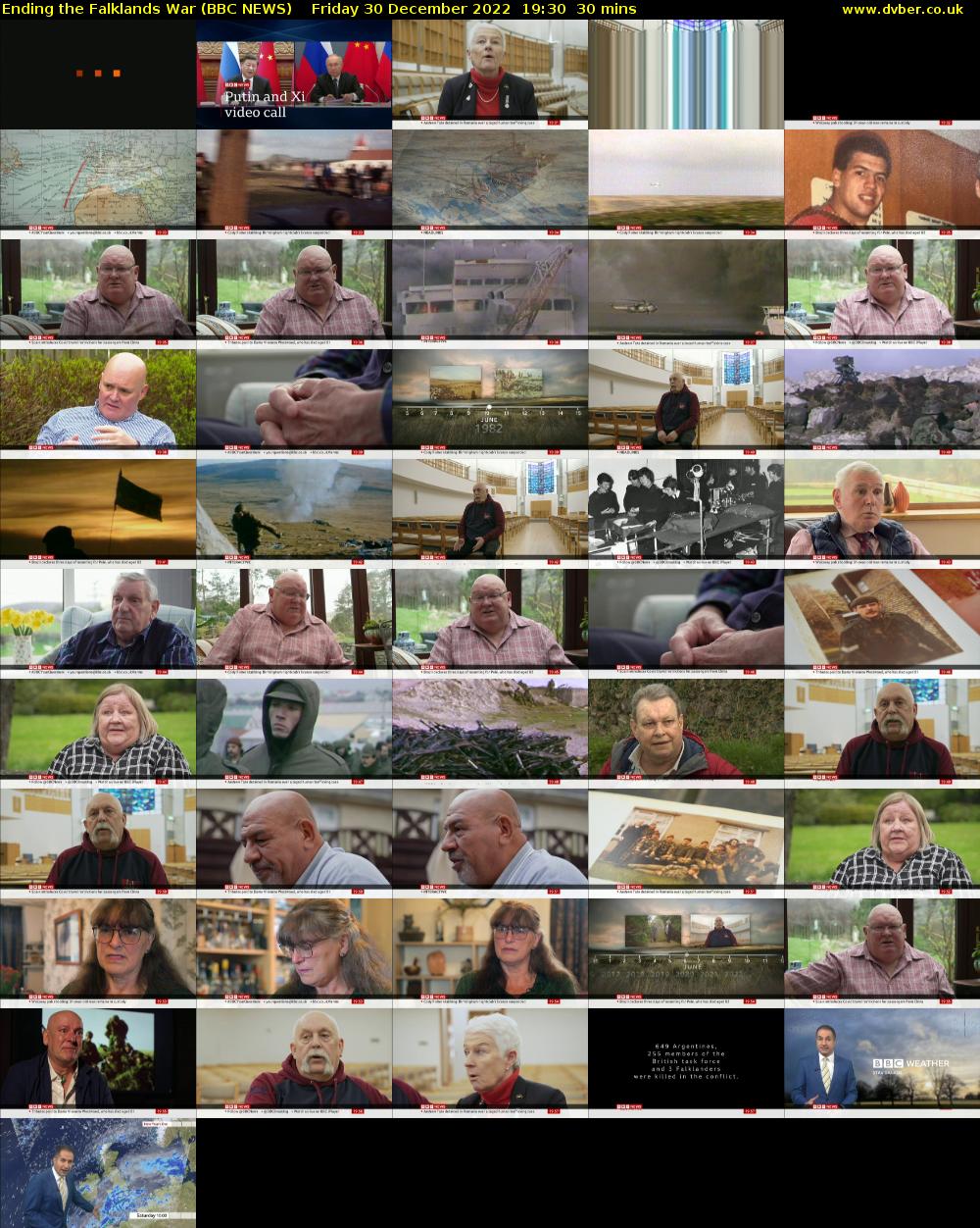 Ending the Falklands War (BBC NEWS) Friday 30 December 2022 19:30 - 20:00