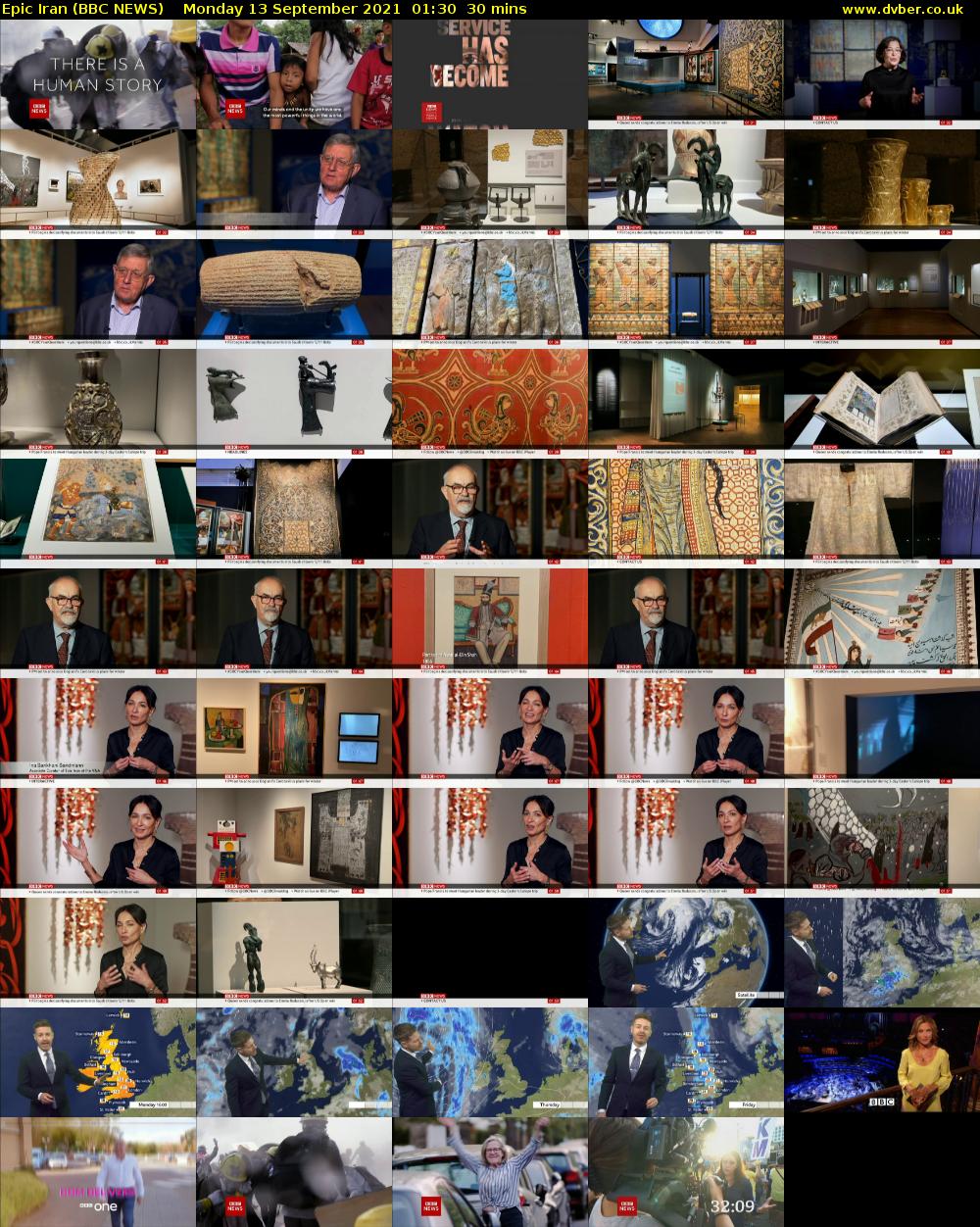 Epic Iran (BBC NEWS) Monday 13 September 2021 01:30 - 02:00