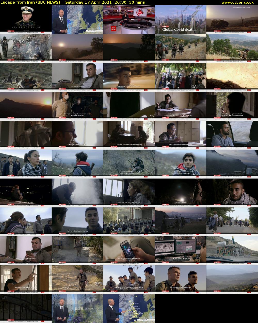 Escape from Iran (BBC NEWS) Saturday 17 April 2021 20:30 - 21:00