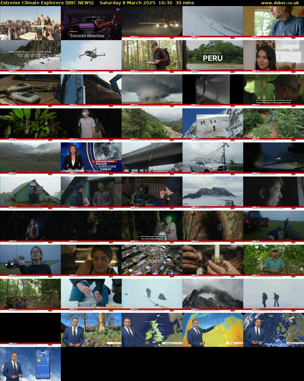 Extreme Climate Explorers (BBC NEWS) Saturday 8 March 2025 16:30 - 17:00