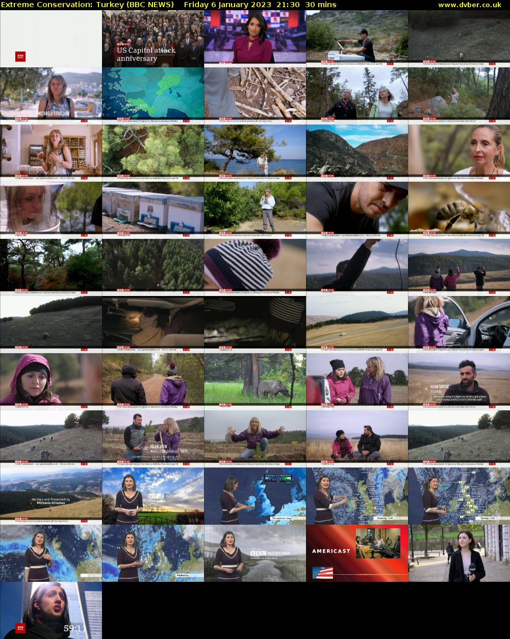 Extreme Conservation: Turkey (BBC NEWS) Friday 6 January 2023 21:30 - 22:00