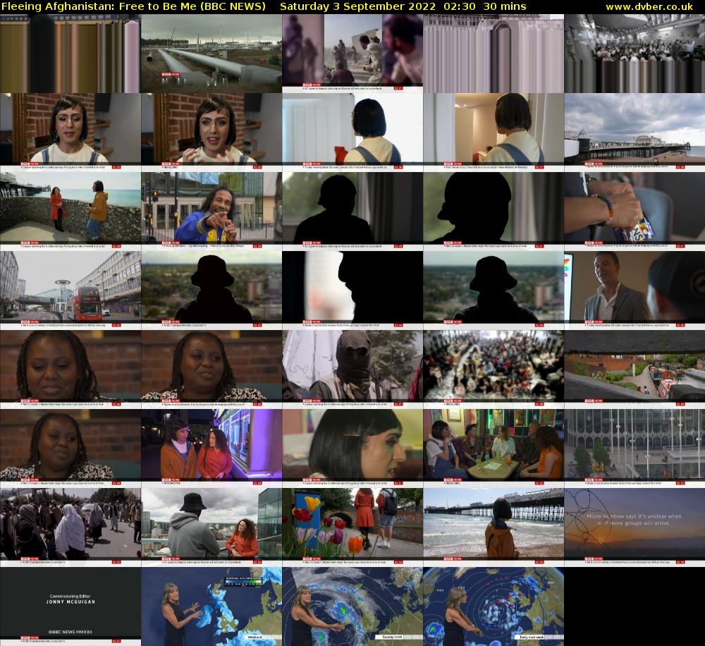 Fleeing Afghanistan: Free to Be Me (BBC NEWS) Saturday 3 September 2022 02:30 - 03:00