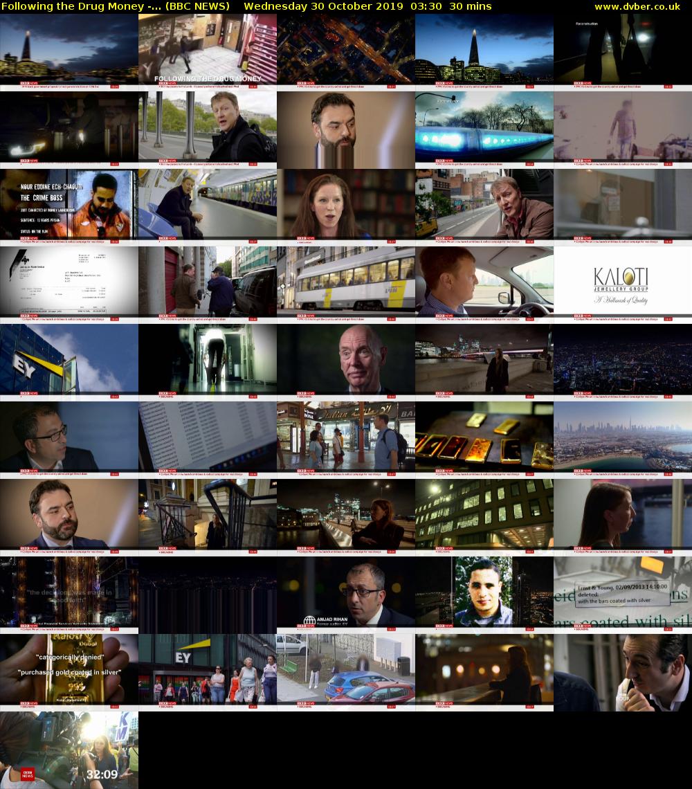 Following the Drug Money -... (BBC NEWS) Wednesday 30 October 2019 03:30 - 04:00
