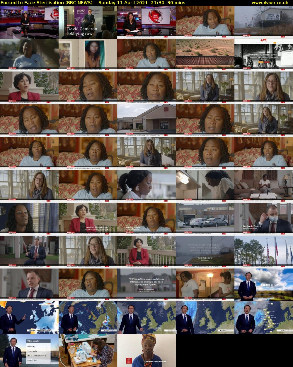 Forced to Face Sterilisation (BBC NEWS) Sunday 11 April 2021 21:30 - 22:00