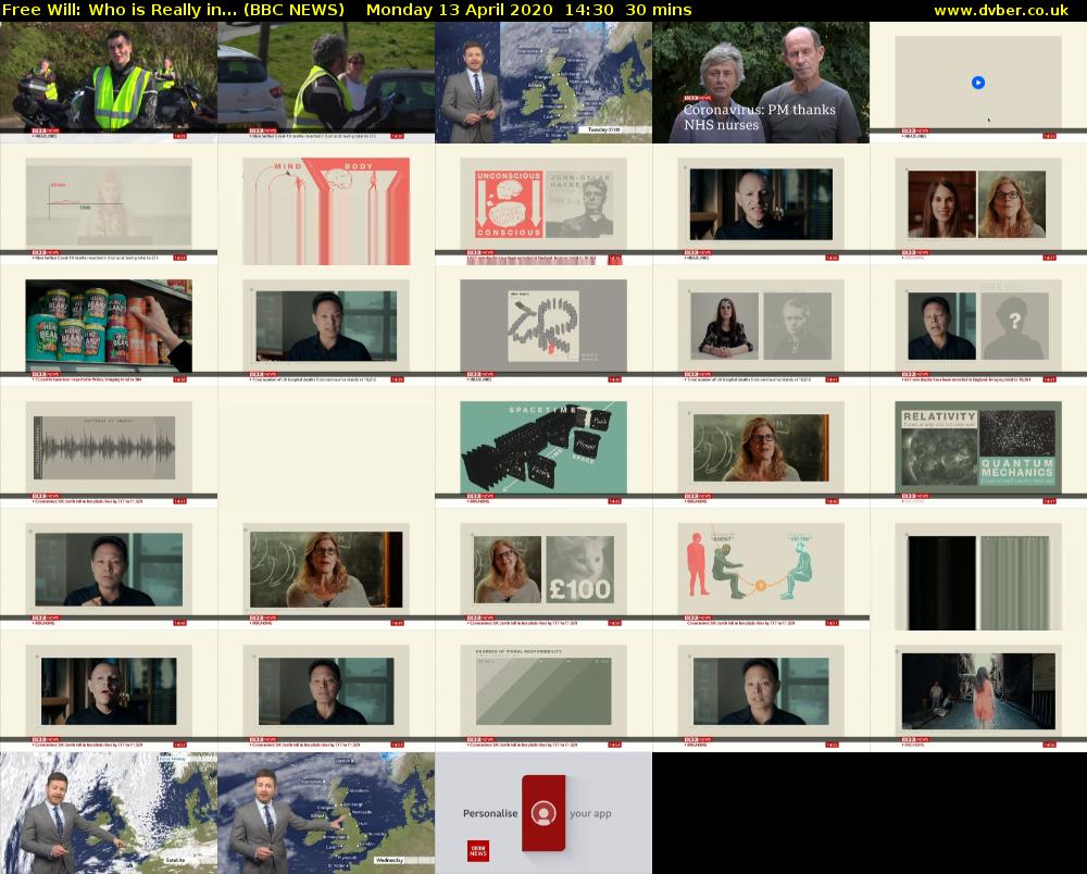 Free Will: Who is Really in... (BBC NEWS) Monday 13 April 2020 14:30 - 15:00