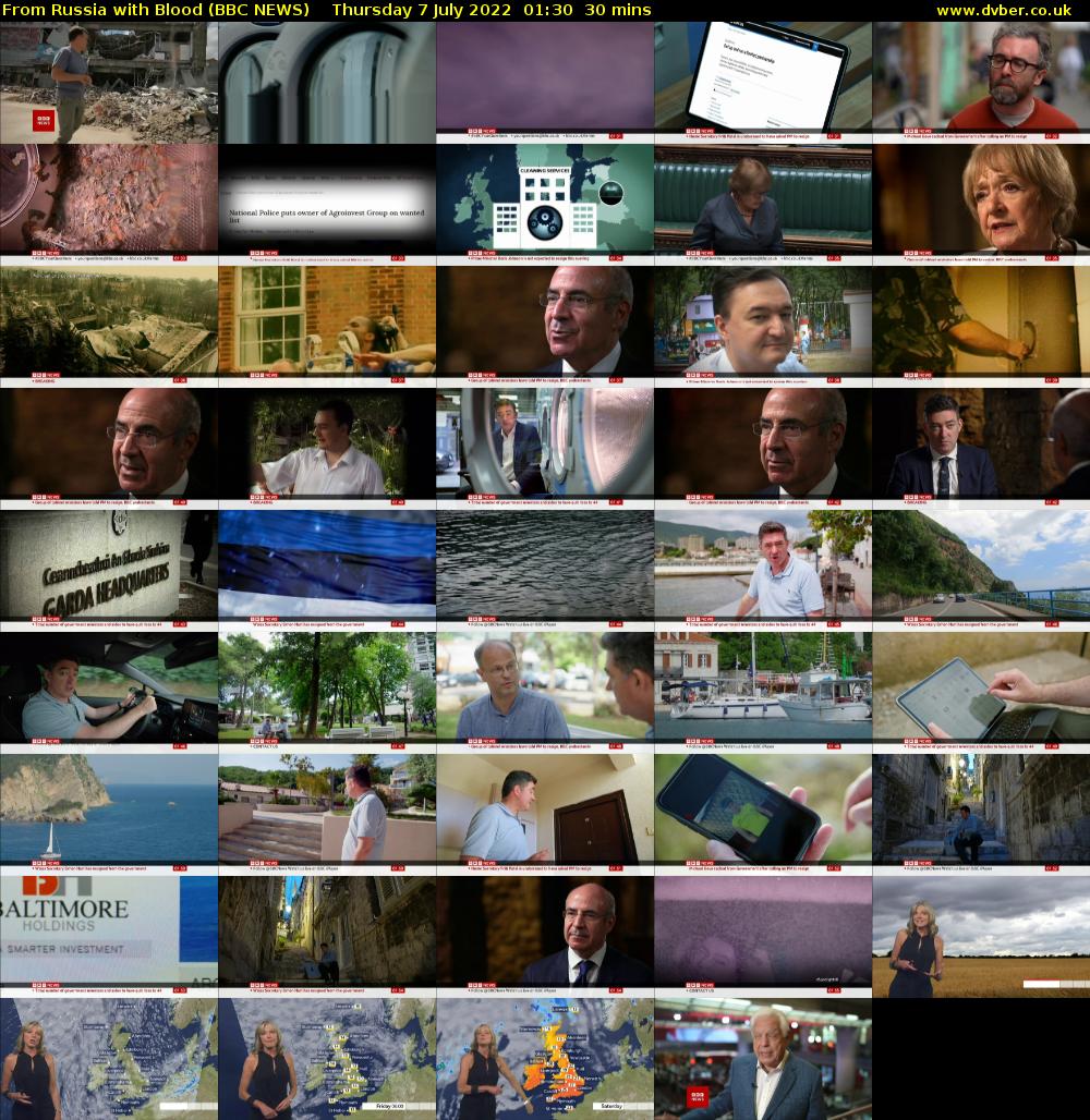 From Russia with Blood (BBC NEWS) Thursday 7 July 2022 01:30 - 02:00