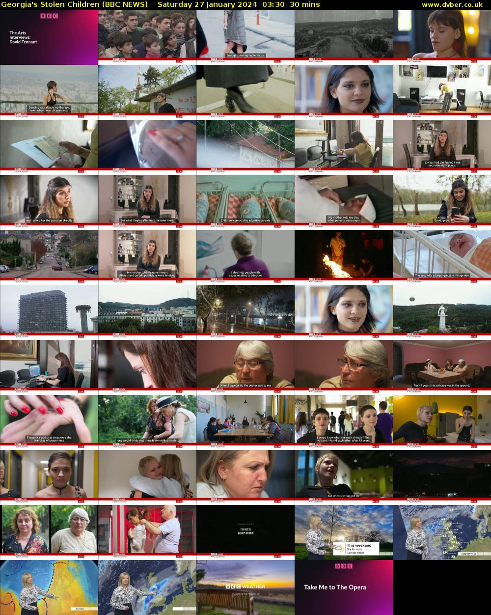 Georgia's Stolen Children (BBC NEWS) Saturday 27 January 2024 03:30 - 04:00