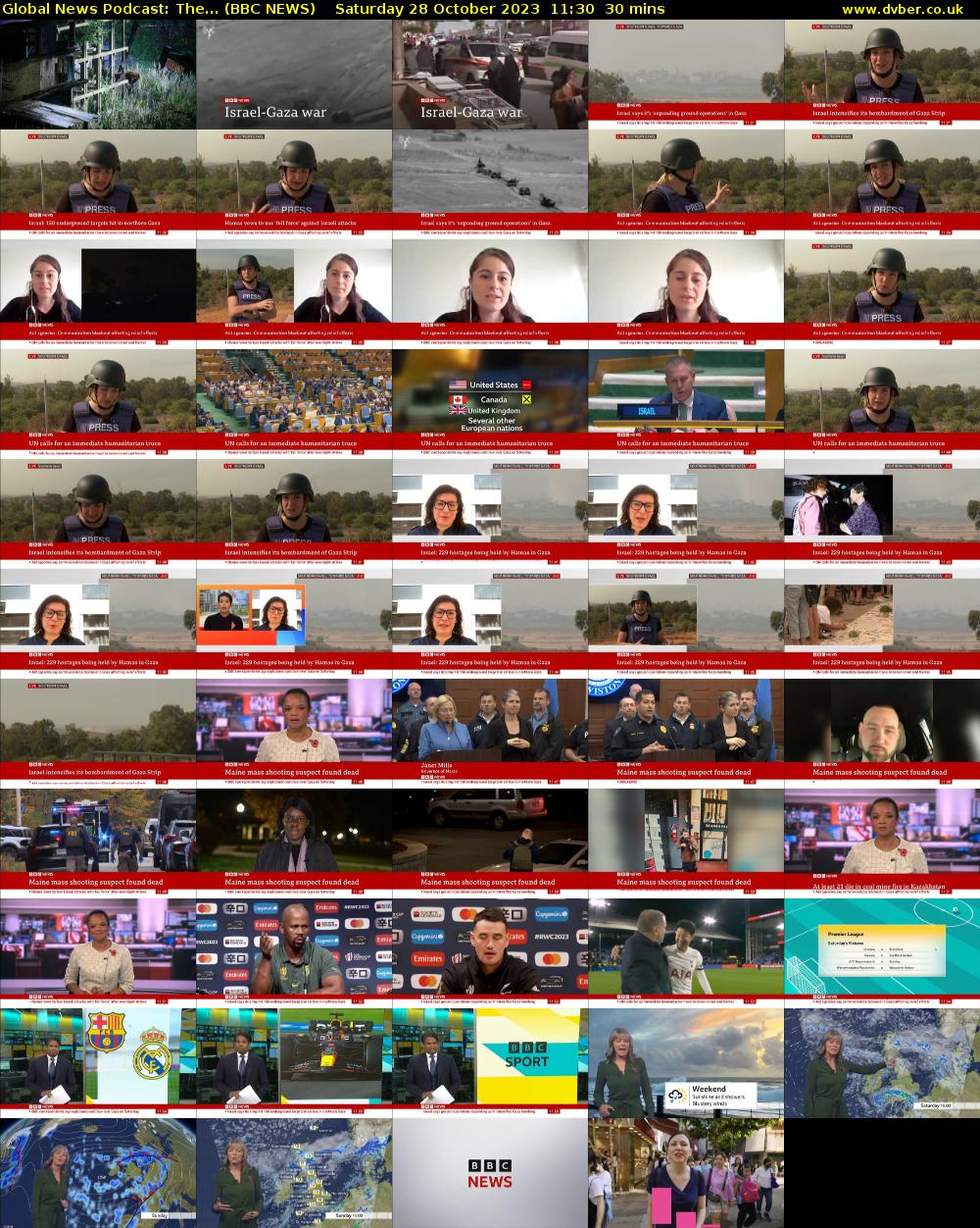 Global News Podcast: The... (BBC NEWS) Saturday 28 October 2023 11:30 - 12:00