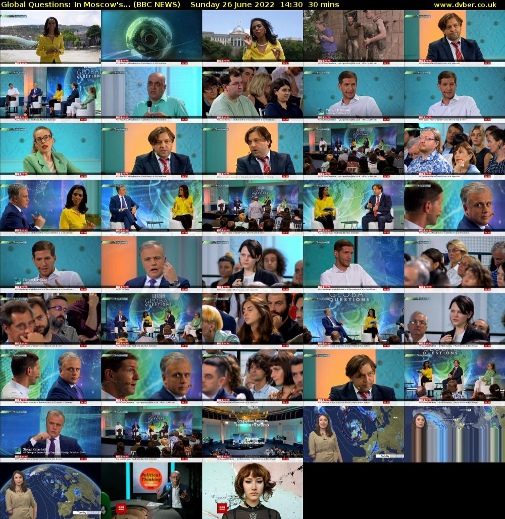 Global Questions: In Moscow's... (BBC NEWS) Sunday 26 June 2022 14:30 - 15:00