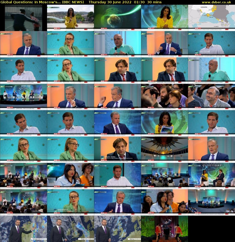 Global Questions: In Moscow's... (BBC NEWS) Thursday 30 June 2022 01:30 - 02:00