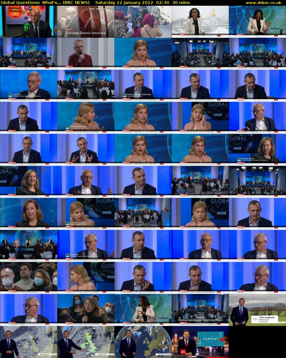 Global Questions: What's... (BBC NEWS) Saturday 22 January 2022 02:30 - 03:00