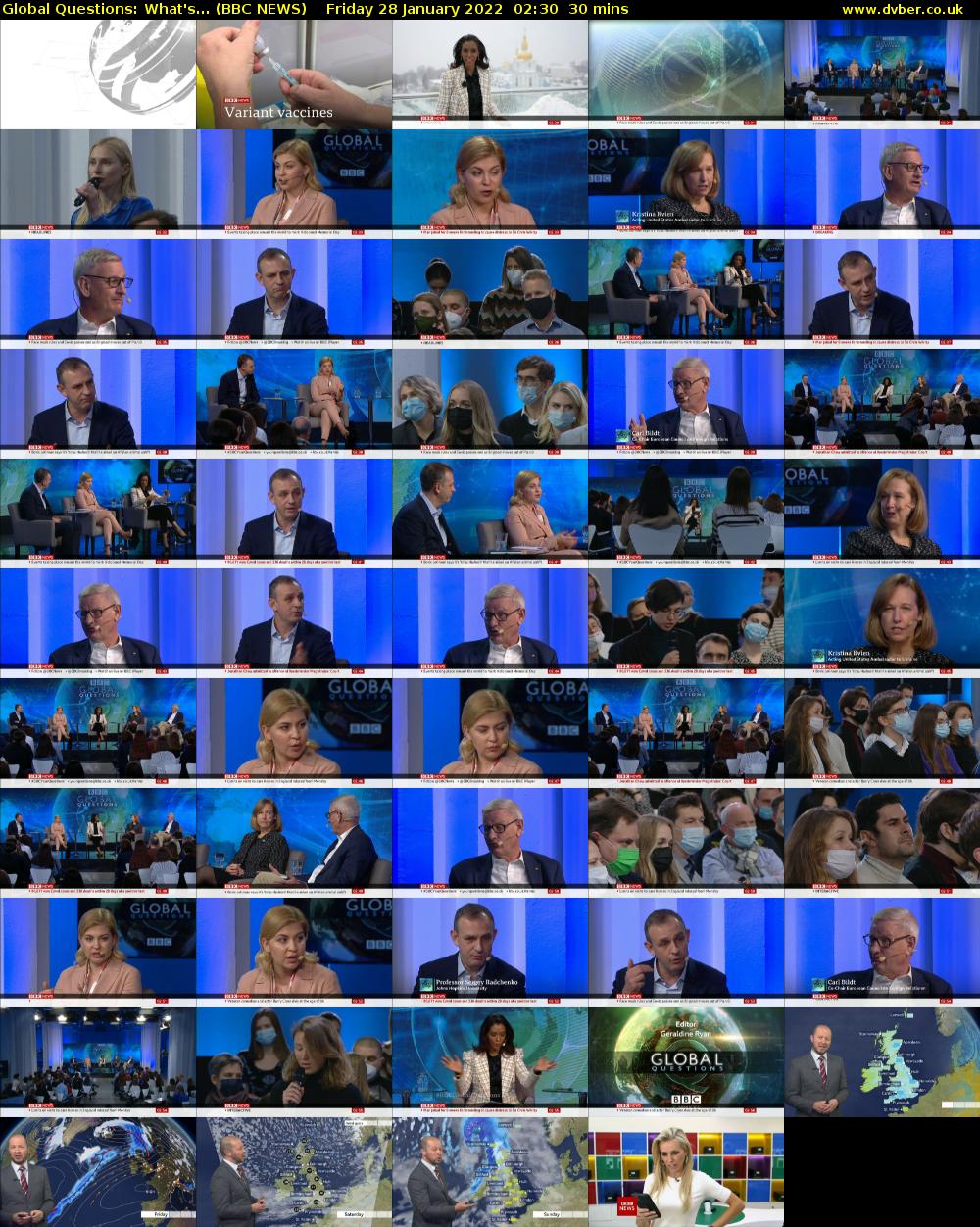 Global Questions: What's... (BBC NEWS) Friday 28 January 2022 02:30 - 03:00